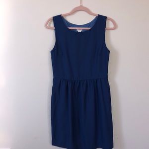 J. Crew Blue Sleeveless Dress 6 Small